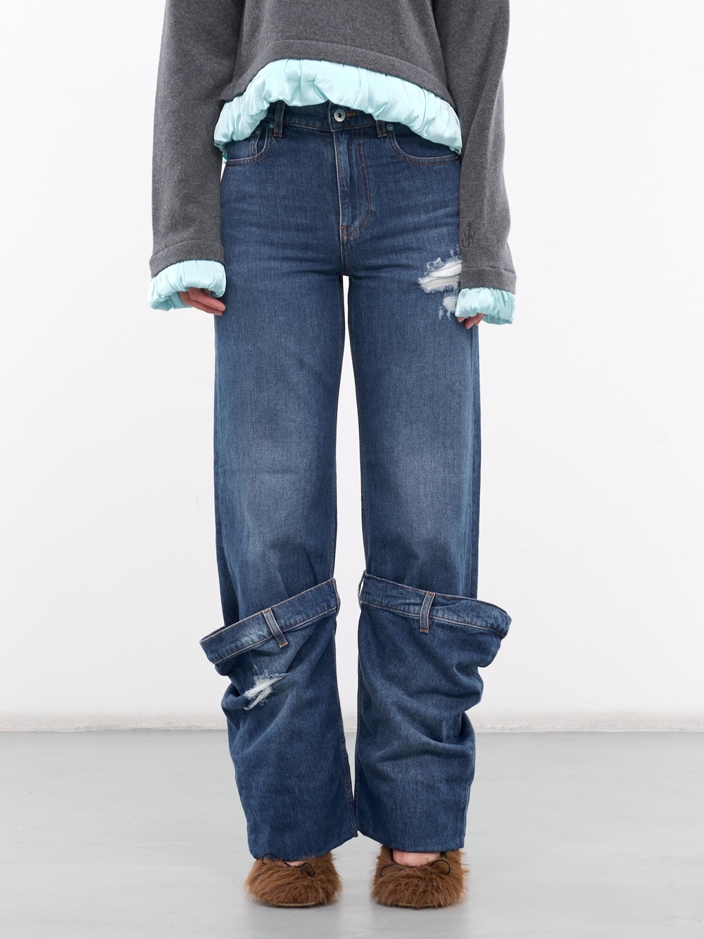 JW ANDERSON DECONSTRUCTED LAYERED JEANS